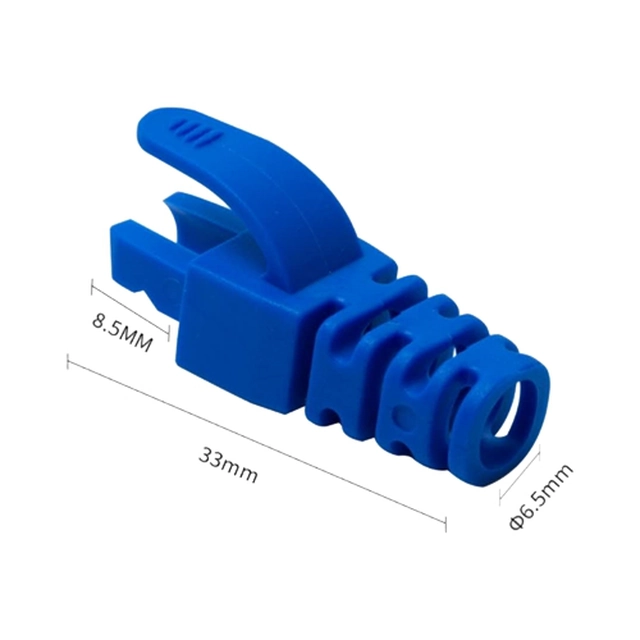 Tuleja wtykowa RJ45 niebieska, 100 szt. RJ45-CAP-BL