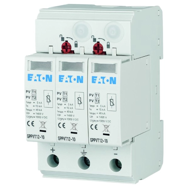 Túlfeszültség-levezető típus 1+2 1000VDC SPPVT12-10-2+PE