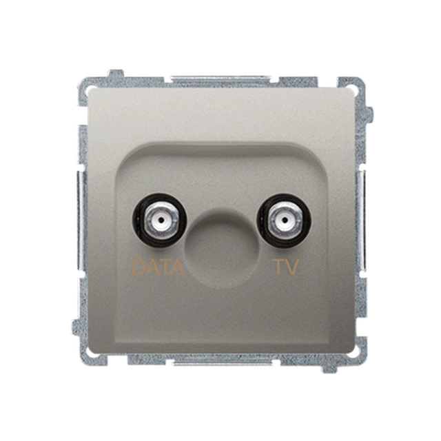 TV-DATA antenna socket (module) 1x input: 5–1000 MHz; satin
