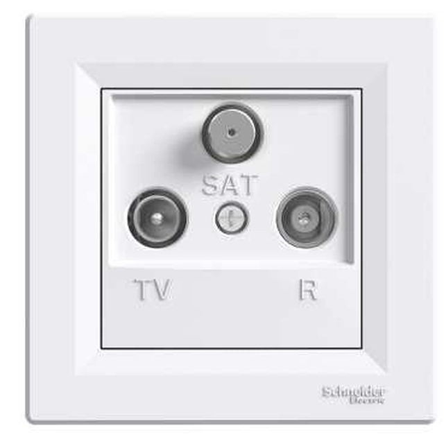TV-R-SAT continuous socket, 4 dB, (EPH3500221) (Schneider Electric, Asfora, cream)