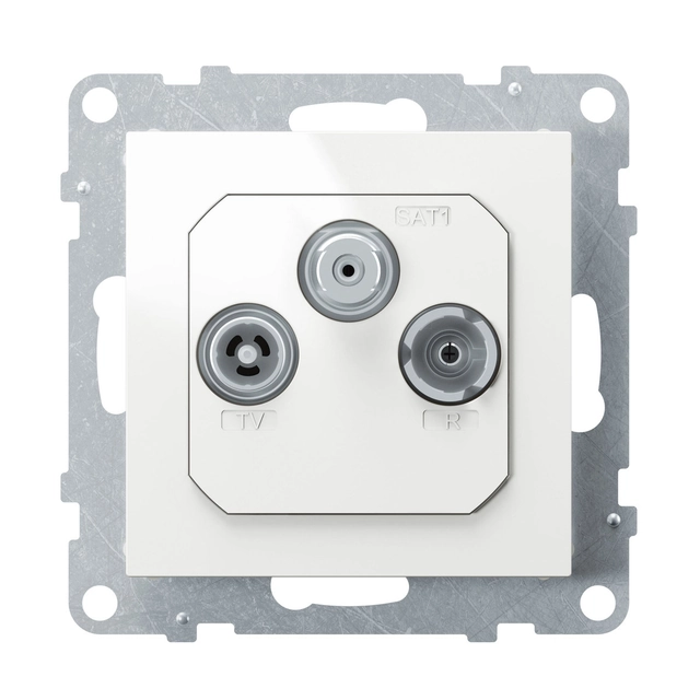 TV-R-SAT socket - final - FM + DAB - 1.5 dB, WHITE SUNO