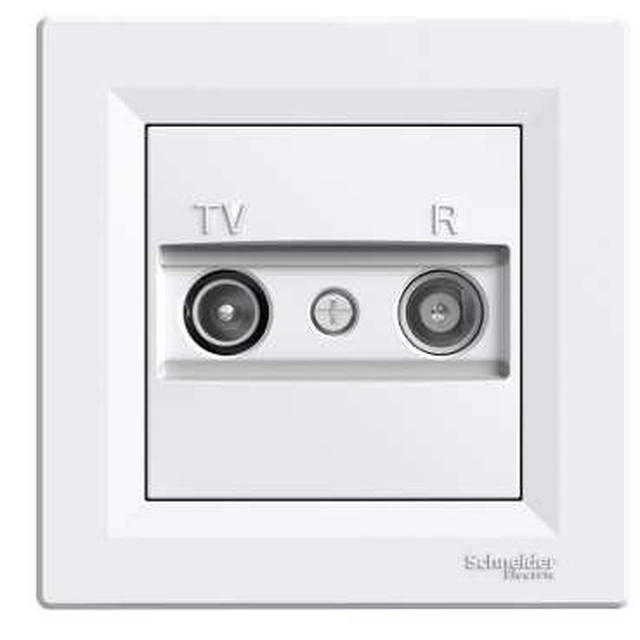 TV-R terminal socket, 1 dB, EPH3300121, Schneider Electric (Schneider Electric, Asfora, white)