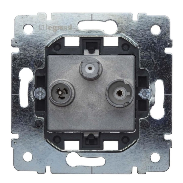 TV-RD-SAT pass-through socket Sistena Life mechanism