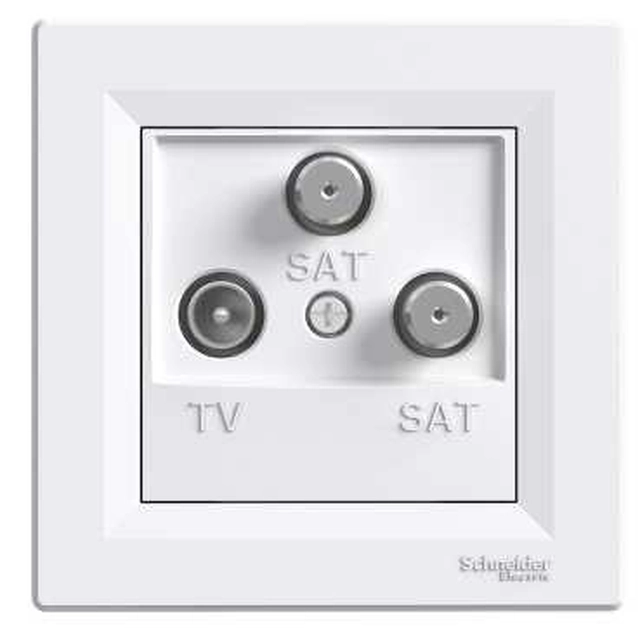 TV-SAT-SAT terminal socket, 1 dB, (EPH3600121) (Schneider Electric, Asfora, white)