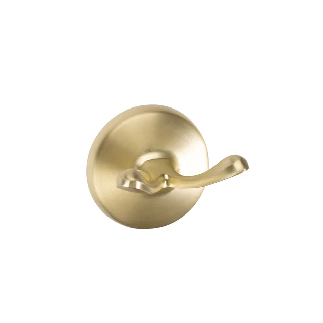 Two-arm bathroom hanger 332868 Brushed gold