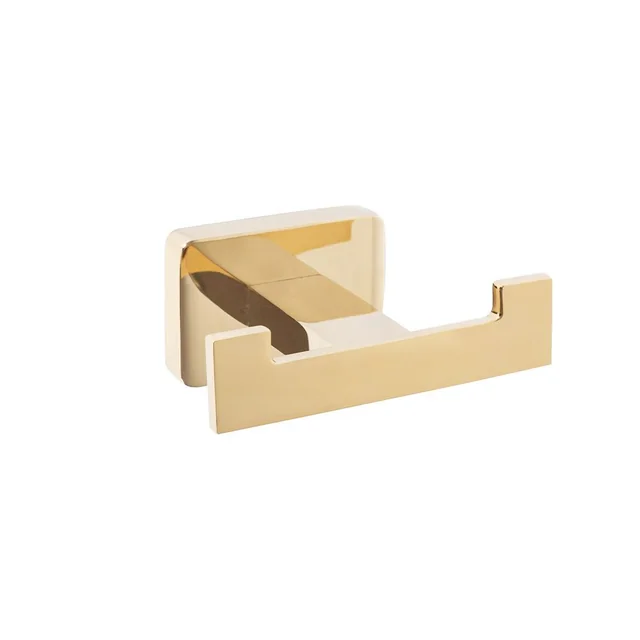 Two-arm bathroom towel rack 332920A OSTE 03 Gold