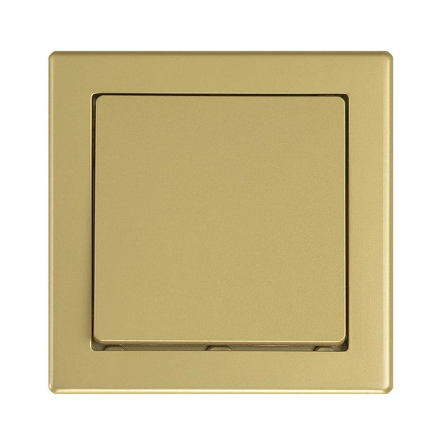 Two-pole switch with backlight, with a frame - gold