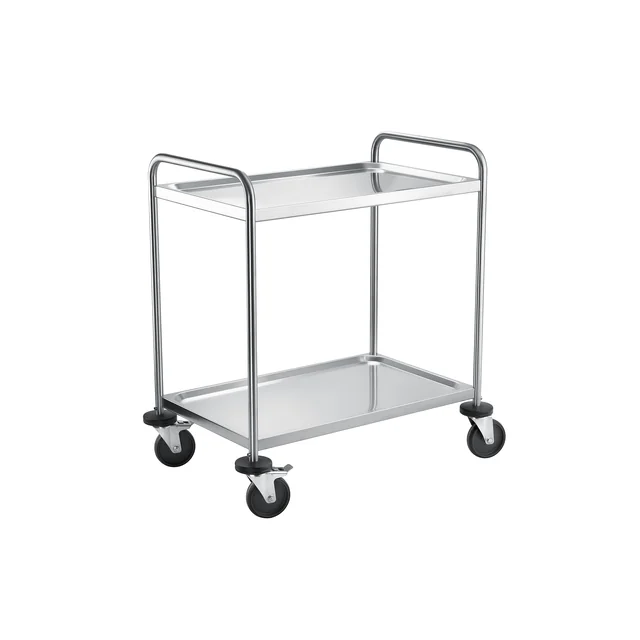 Two-shelf welded waiter's trolley