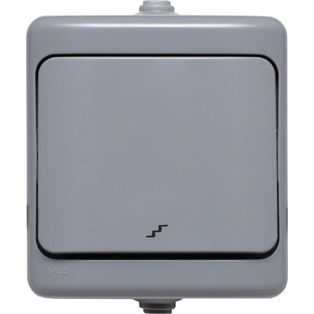 Two-way switch, IP54 Series: BRYZA Color: GRAY