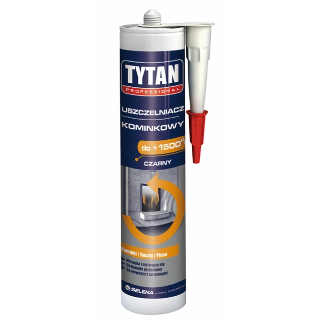 Tytan pejsefugemasse +1500°C sort 310 ml