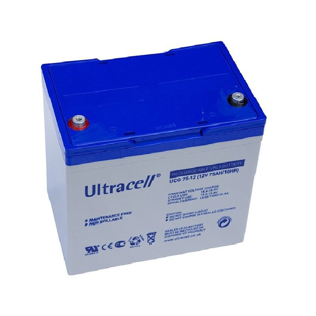 UCG 12V 75A Ultracell gél akkumulátor