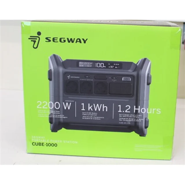 UITVERKOOP.Segway Portable Power Station Cube 1000, BESCHADIGDE VERPAKKING, UITVERPAKT, GEBRUIKT, KRASSEN | Draagbare krachtcentrale | Kubus 1000