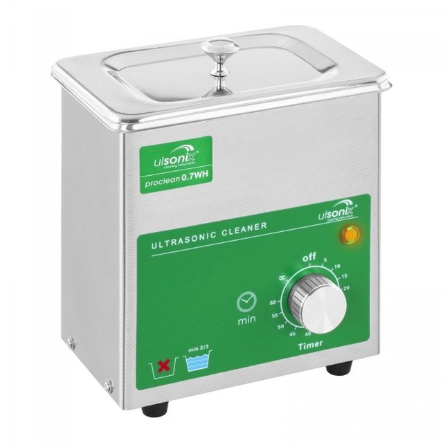 Ultraskaņas tīrīšanas līdzeklis - 0,7 litrs - 60 W - Basic ULSONIX 10050033 Proclean 0.7 WH