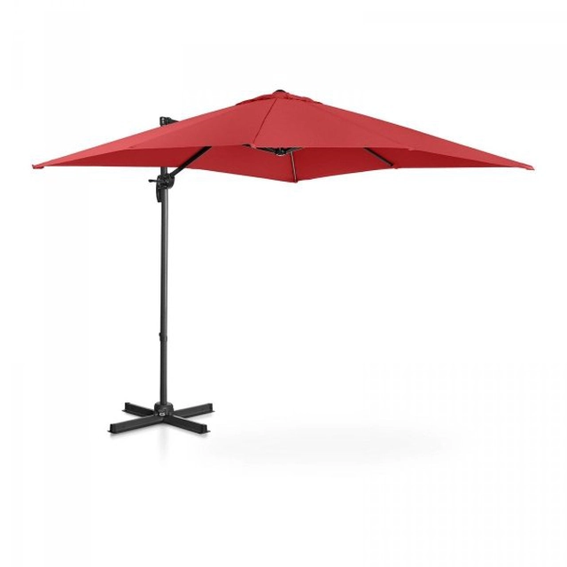 Umbrelă de grădină suspendată - rotativă - 250 x 250 cm - visiniu UNIPRODO 10250104 UNI_UMBRELLA_2SQ250BO