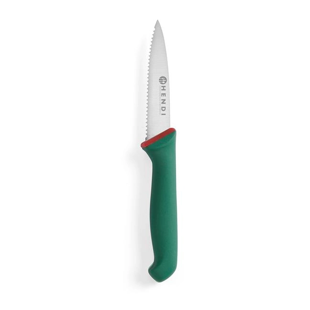 Un cuchillo para pelar con una hoja dentada