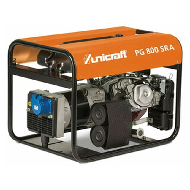 Unicraft PG 800 SRA bensiinin yksivaihegeneraattori 6,4 kVA | AVR