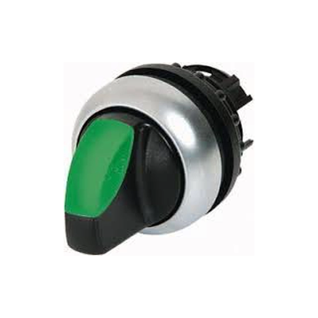 Unidad de interruptor Eaton 2 posicional verde con retroiluminación, retorno automático M22-WLK-G (216816)