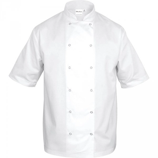Unisex biela kuchárska blúzka s krátkym rukávom STALGAST 634075 634075