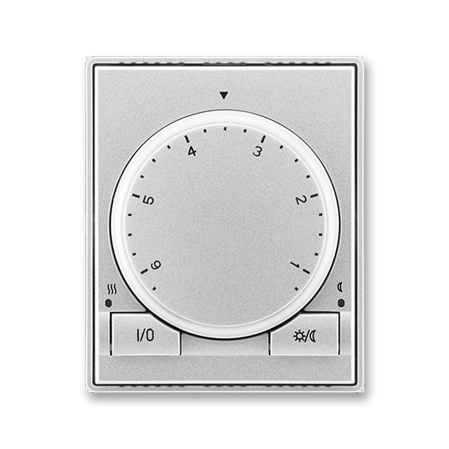 Univ. thermostat with rev. by setting (control unit), titanium, ABB Time 3292E-A10101 08