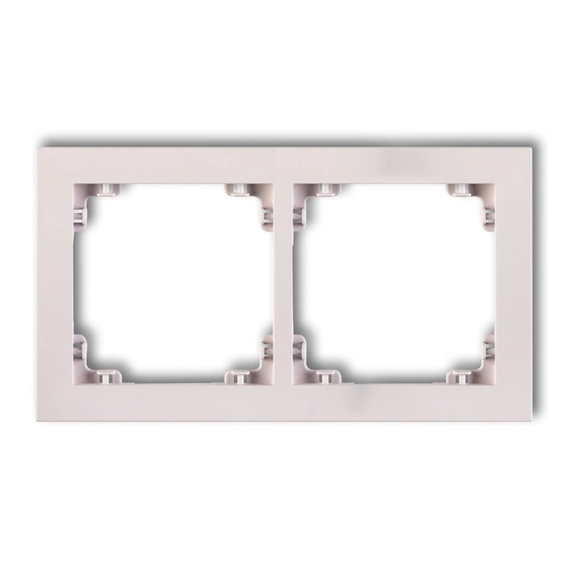 Universal double frame made of plastic DECO Pastel Matt powder pink KARLIK DECO 40DR-2