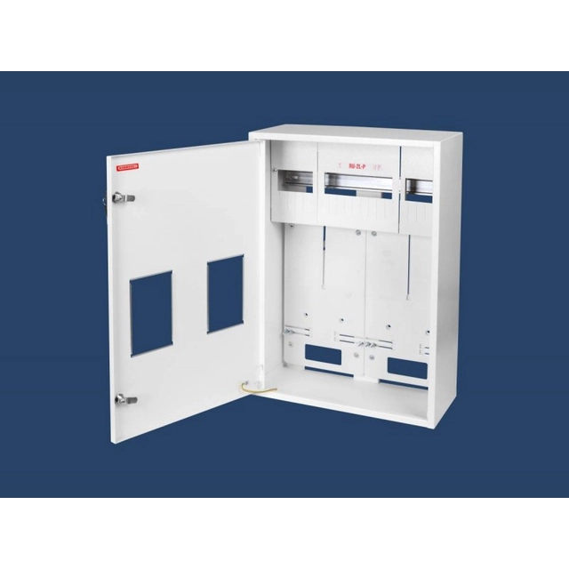 Universal switchgear RU-2L-P Z/E counter 2x3F+miejsce on 18 door security with a lock and a window - plate