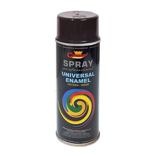 Univerzális zománcspray Champion Professional fekete fényű 400ml