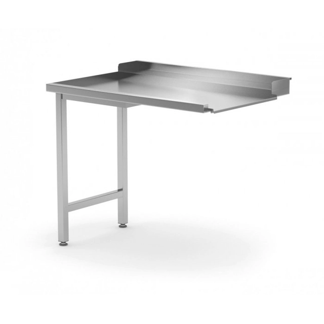 Unloading table for dishwashers on two legs - left 1000 x 760 x 850 mm POLGAST 239107-760-L 239107-760-L