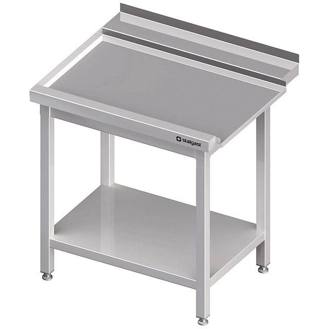 Unloading table (L) with a shelf for the STALGAST 1200x750 dishwasher | Stalgast