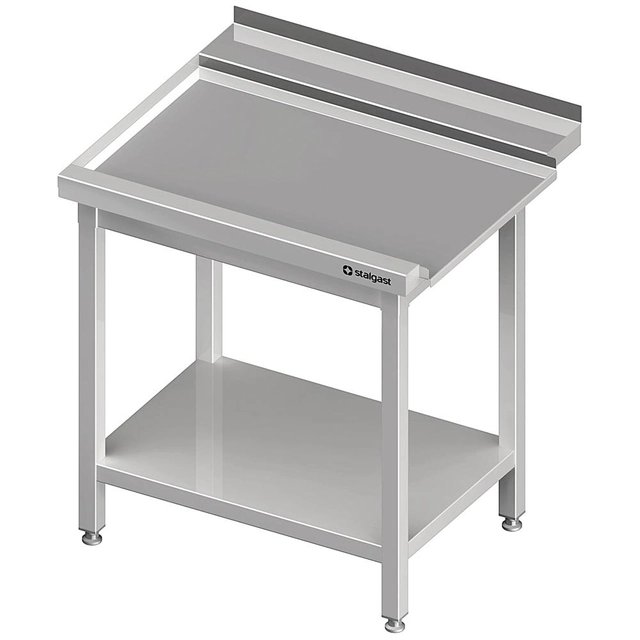 Unloading Table (L) With Shelf For Dishwasher Silanos 800x755, Bolted Stalgast