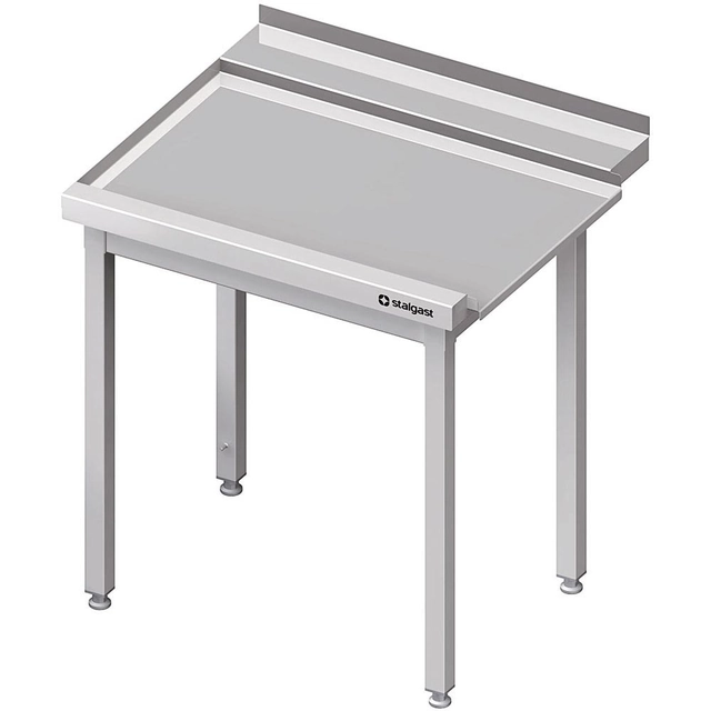 Unloading table (L), without shelf, for SILANOS dishwasher 1000x755x880 mm, welded