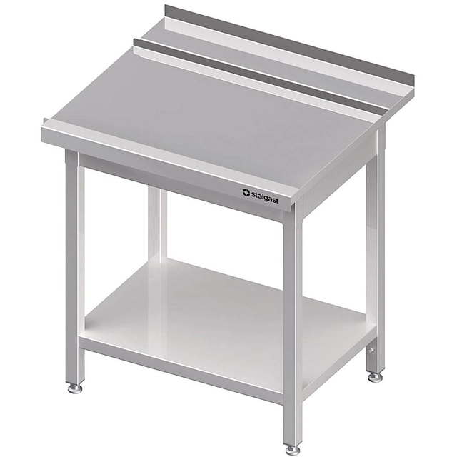 Unloading table (P), with shelf for SILANOS dishwasher 1000x755x880 mm, screwed