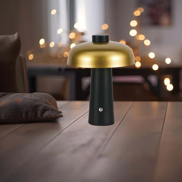 Uppladdningsbara bordslampor - Målade - Guld+svart - IP20 - 3W - 200 Lumens - 3IN1