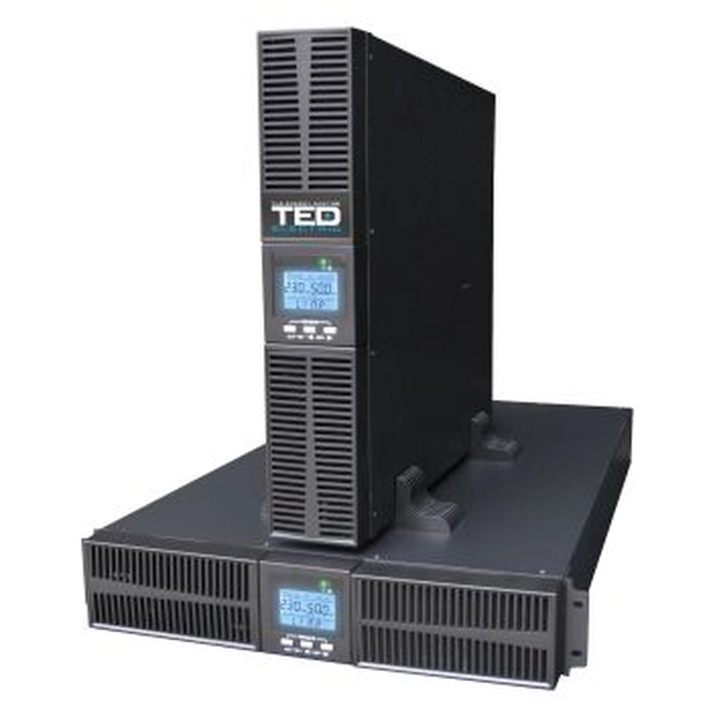 UPS 1000VA étagère 2U, EN LIGNE, double conversion, gestion,1 schuko +2 CEI, GLOBSTAR A0114966