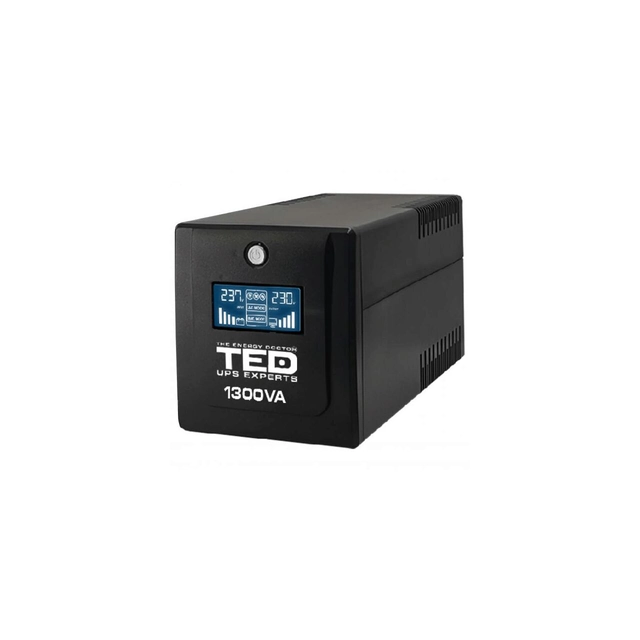 UPS 1300VA/750W LCD Line Interaktiivne AVR 4 schuko USB Management TED Electric TED001580