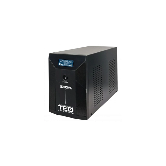 UPS 2200VA/1200W LCD Line Interactieve AVR 3 schuko 4x7Ah TED Electric TED001610
