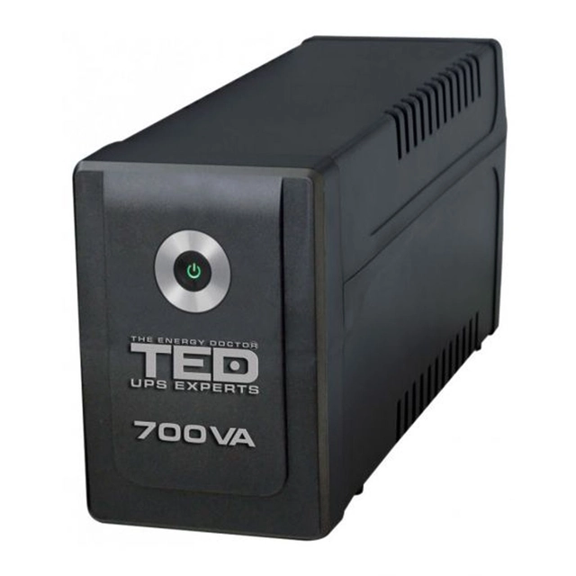 UPS 700VA /400W LED Line Interactive met stabilisator 2 schuko uitgangen LED TED UPS Expert TED001542