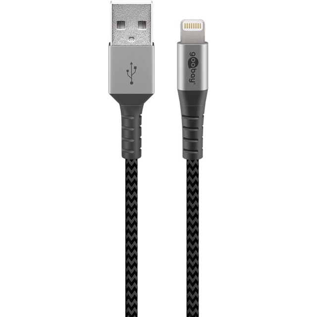 USB 2.0 cable - Apple Lightning Goobay TEXTIL 2m