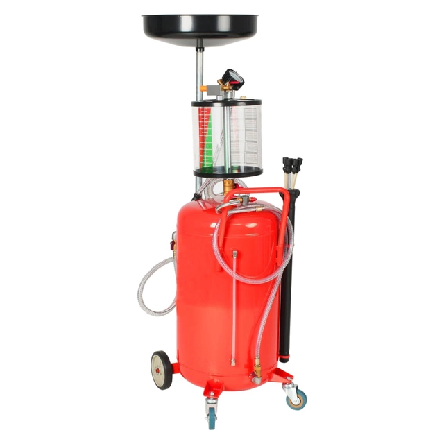 Used oil collection capacity, 70l, steel, red