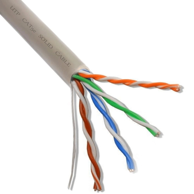 UTP кабел CAT5E МЕД 0.5mm 24AWG ролка 100 ROVISION метри