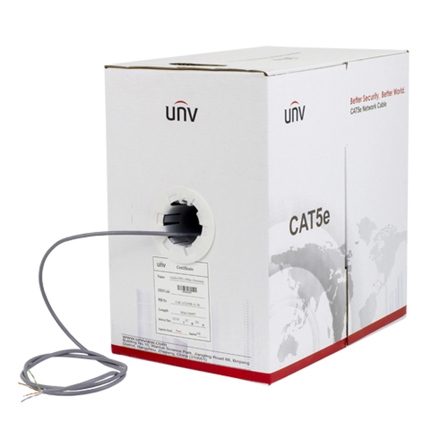 UTP kabelis cat5e 0.45mm, pilns varš, kaste 305 skaitītāji - UNV CAB-LC2100B-E-IN