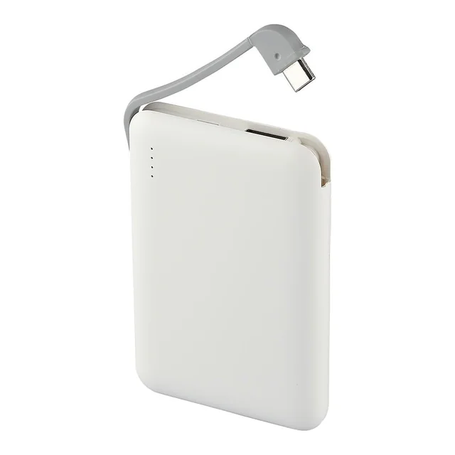 V-TAC Powerbank C USB MicroUSB 5000mAh indicador de bateria branco