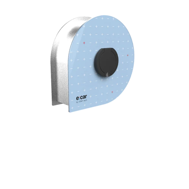 Väggmonterad laddstation - wallbox 22kW e:car WALL från Plus minus blå