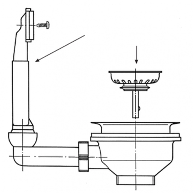 Valve FRANKE sink, d 3&#039;&#039;1/2, pluggable, PXN 611-60