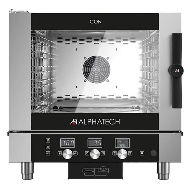 Vaporizador combinado ICET051E | sistema de lavagem automática | 5x GN 1/1 | 5x 600x400 | Alphatech da Lainox | controle eletrônico