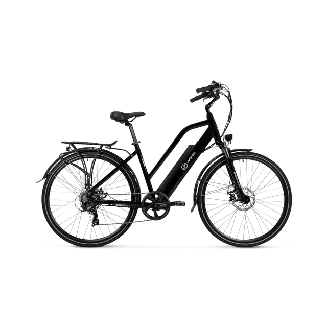 Varaneo Trekking moteriškas elektrinis dviratis juodas; 14,5 Ah / 522 Wh; ratai 700 * 40C (28 coliai)