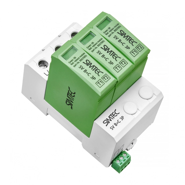 VARISTORS PĀRSTRĀDEŅA NOVĒRTĒJS FOTOELEMENTIEM SV B + C 3P SIMTEC