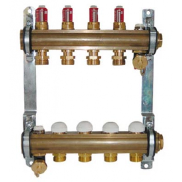 Varmesystemkollektor Herz, 12 ringe, med flowregulatorer