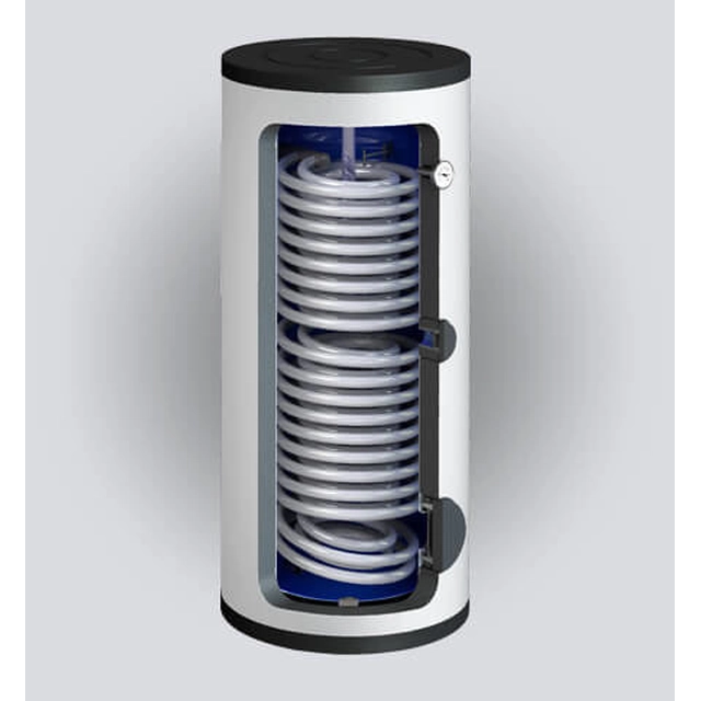 VarmtvandsvekslerSWPC-300.TERMO MAGNUM,300 liter stående med en dobbelt spiralspiral med et areal på4,22 m2 - ideel til samarbejde med en varmepumpe