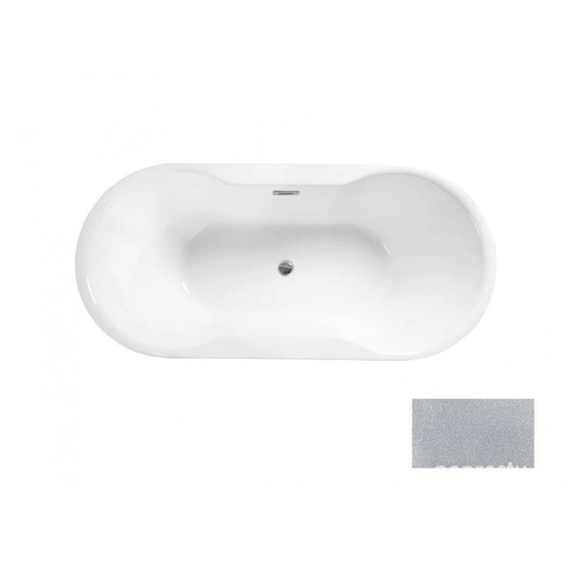 Vasca da bagno BESCO Navi Glam, argento, 140x75cm cromo