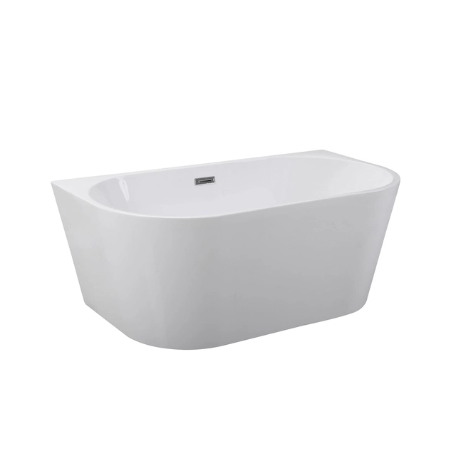 Vasca da bagno freestanding a parete Besco Vica 170 comprensiva di coprisifone con troppopieno oro - IN AGGIUNTA 5% SCONTO PER CODICE BESCO5